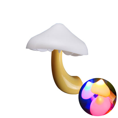 LED Night Lights Mushroom Shape Automatic Sensor Toilet Bedroom Decor Wall Lamps Light-Control Sensor Bedroom Light