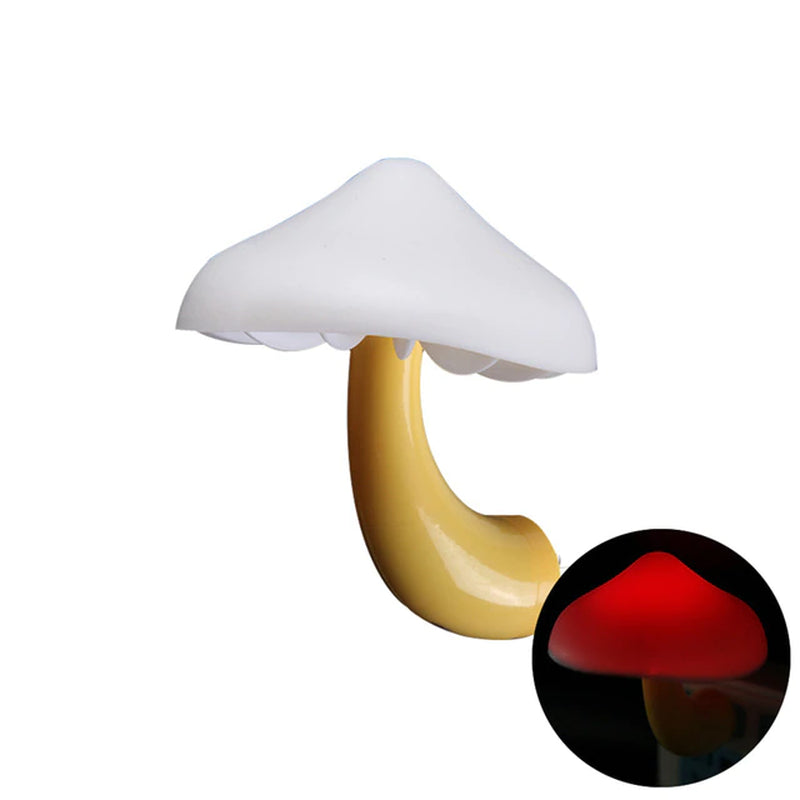 LED Night Lights Mushroom Shape Automatic Sensor Toilet Bedroom Decor Wall Lamps Light-Control Sensor Bedroom Light