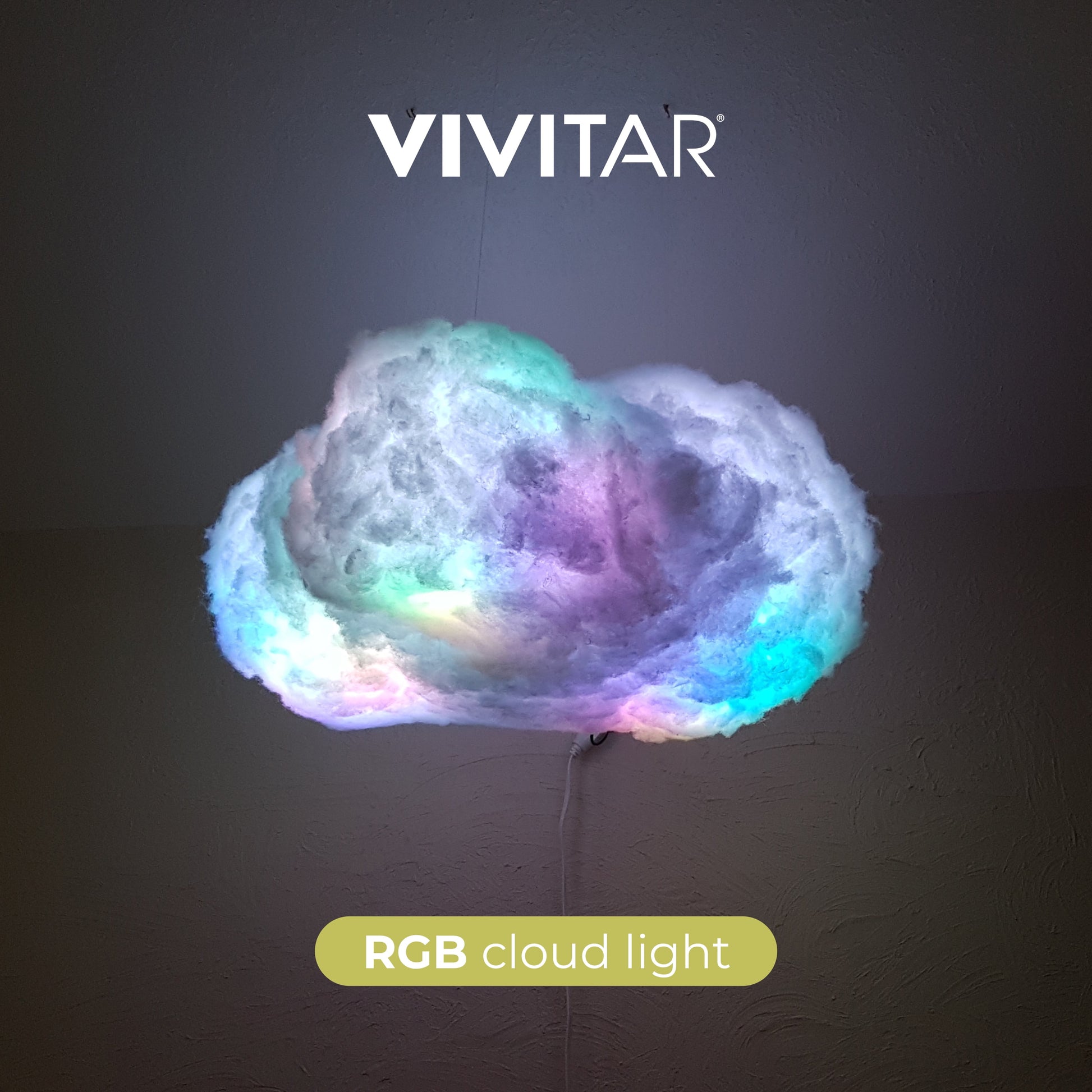 RGB Cloud Light, DIY Project, Includes All Components, Remote Controls Lighting Effects