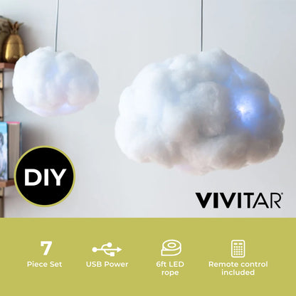 RGB Cloud Light, DIY Project, Includes All Components, Remote Controls Lighting Effects