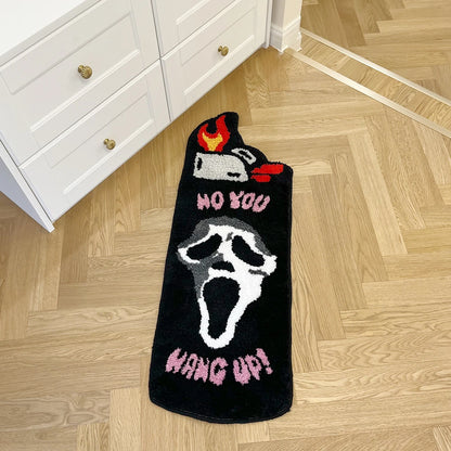 Black Ghost Lighter Tufted Rug High Quality Door Mat Soft Thick Tufted Bedroom Bedside Carpet Home Decoration Rug Cartoon Rug