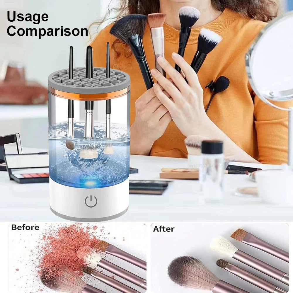 Makeup Brush Cleaner USB Portable Cosmetic Makeup Brush Washing Machine Rotary Cleaning